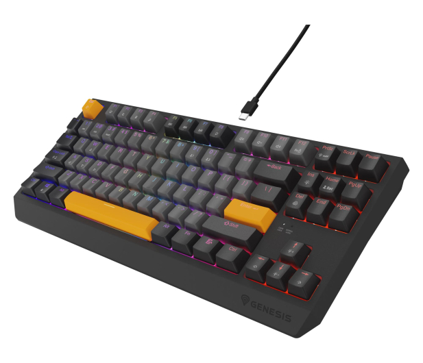 Genesis THOR 230 TKL ANCHOR GRAY NEGATIVE US RGB MECHANICZNA OUTEMU - 1351039 - zdjęcie 4